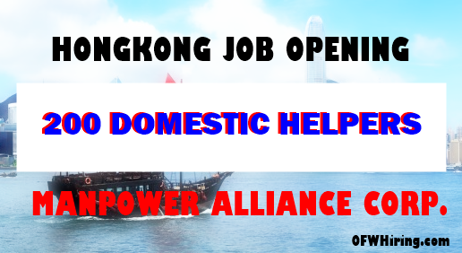 200 Domestic Helpers Job Vacancies In Hong Kong – OFW HIRING